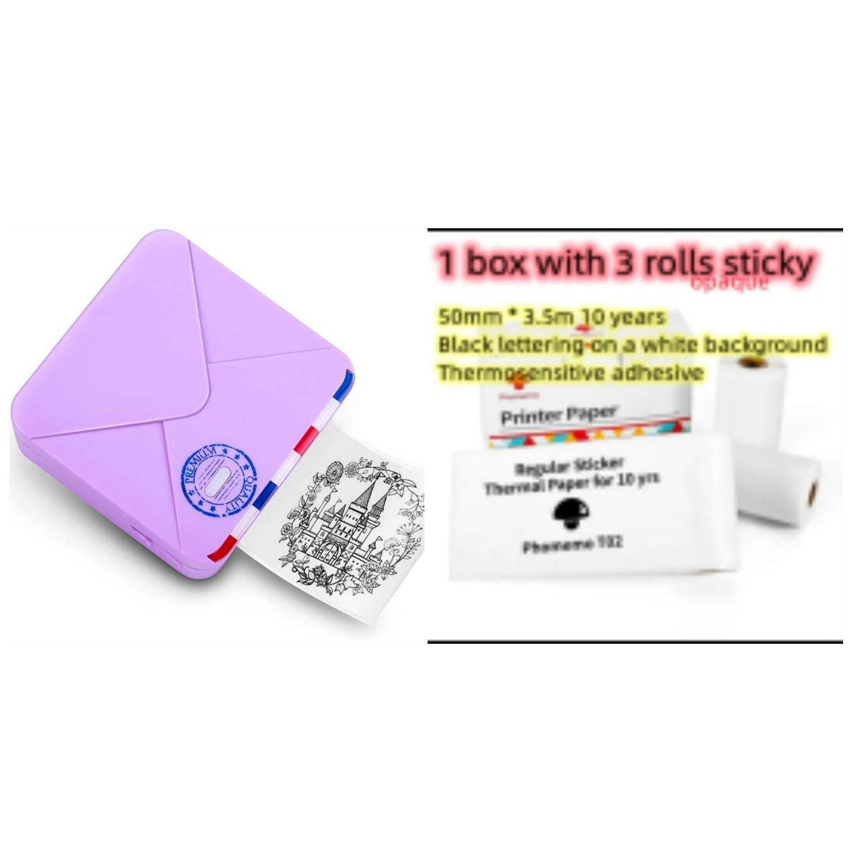 Pocket Small Mini Bluetooth Handheld Portable Thermal Printer