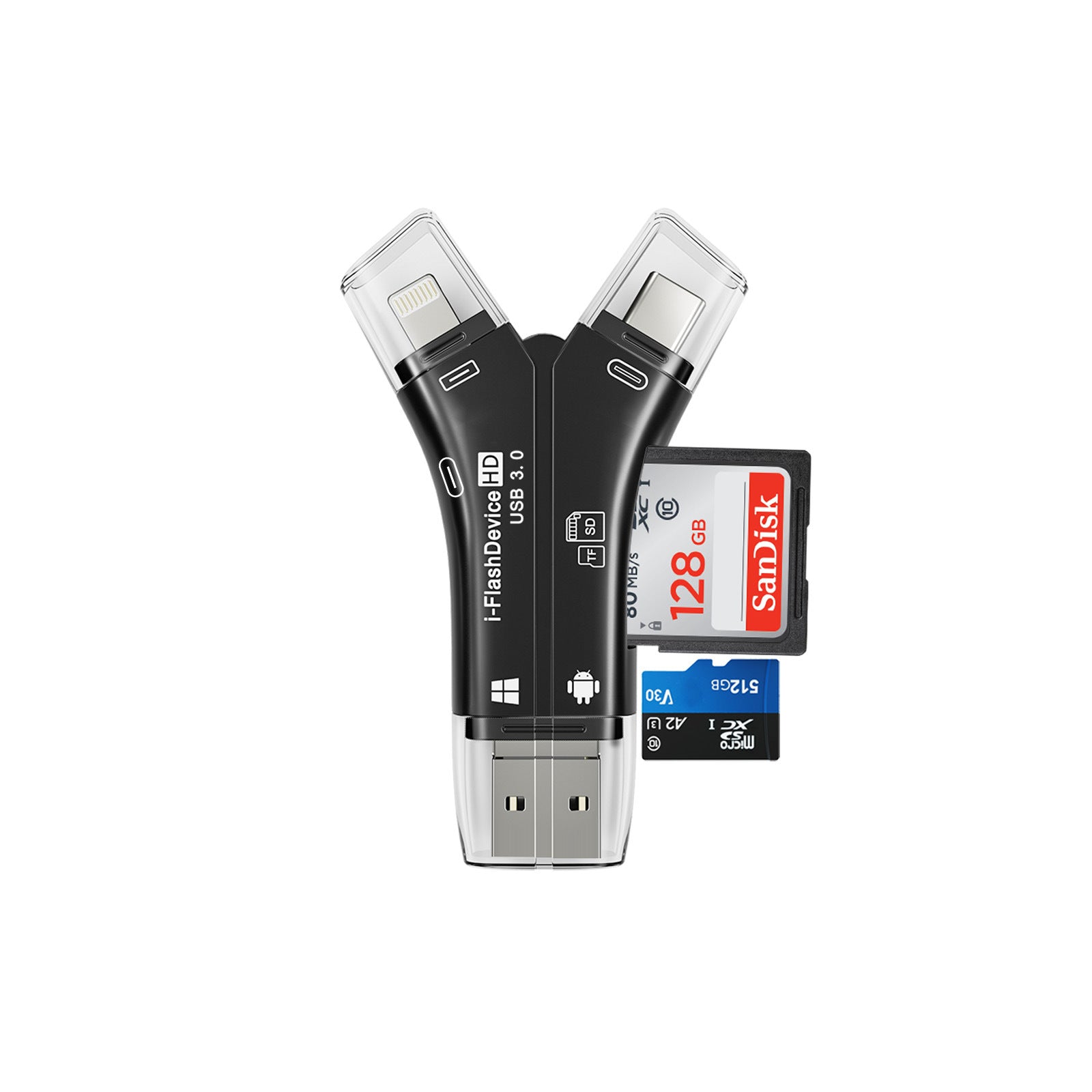 Mobile Phone Card Reader TF SD Multifunctional Four In One Universal