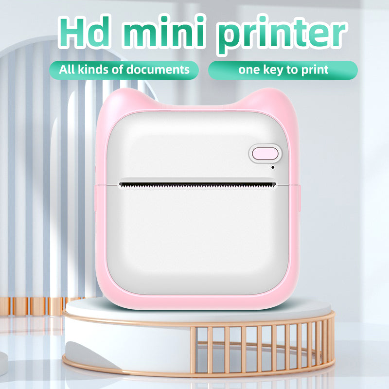 Print Portable Thermal Self Adhesive Stickers Photo Printer HD Mini Bluetooth 57X25mm Supplies 2D Label Maker For Phone
