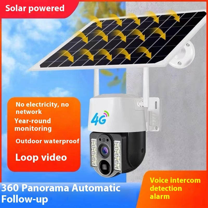 Solar Surveillance Camera Outdoor Gimbal Network