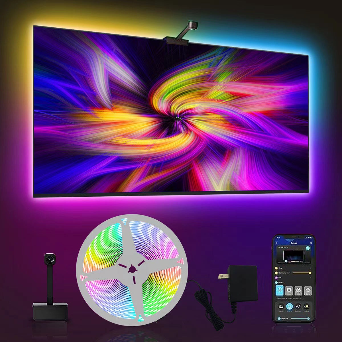 Led Light Bar Bluetooth Synchronous TV Background With Screen Light Strip