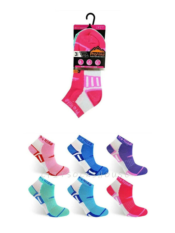 12 PAIRS LADIES PRO-HIKE TRAINER SOCKS LINERS SOCKS FREE UK DELIVERY