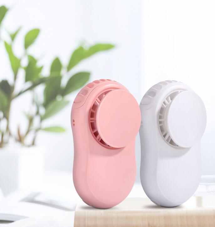 Portable leafless hanging neck fan