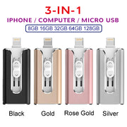 Compatible With , Suitable For Android Computer Three-in-one Metal USB  Drive