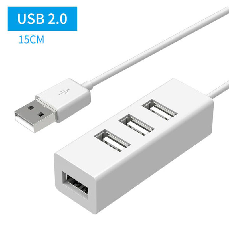 Small Row Plug Usb Hub Usb Splitter Mini Small Four-port Usb 2.0 Hub