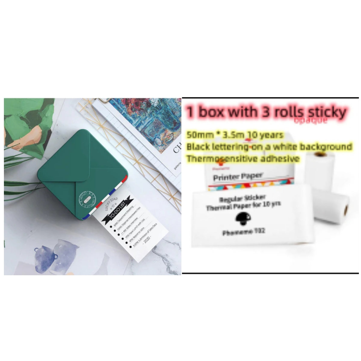 Pocket Small Mini Bluetooth Handheld Portable Thermal Printer