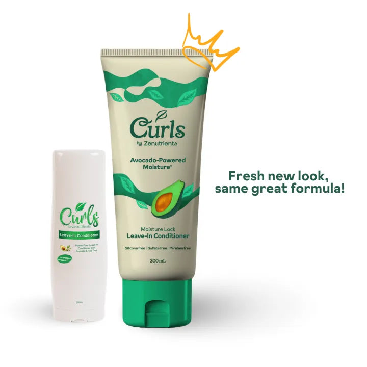 Curls Leave-In Conditioner 100mL with Avocado & Tea Tree (Protein-Free, Curl Define & CGM)