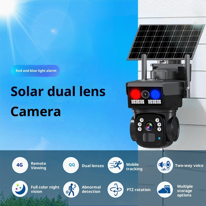 Solar Monitoring Camera Outdoor Home Full Color