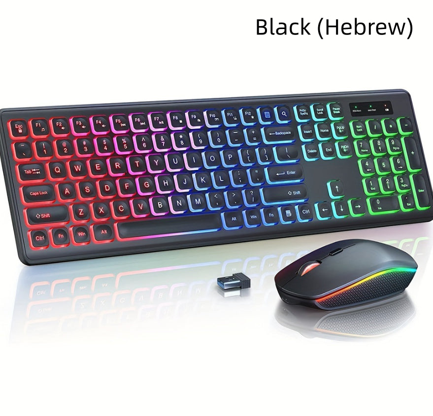 Backlit 24g Wireless Keyboard And Mouse Combination Rechargeable