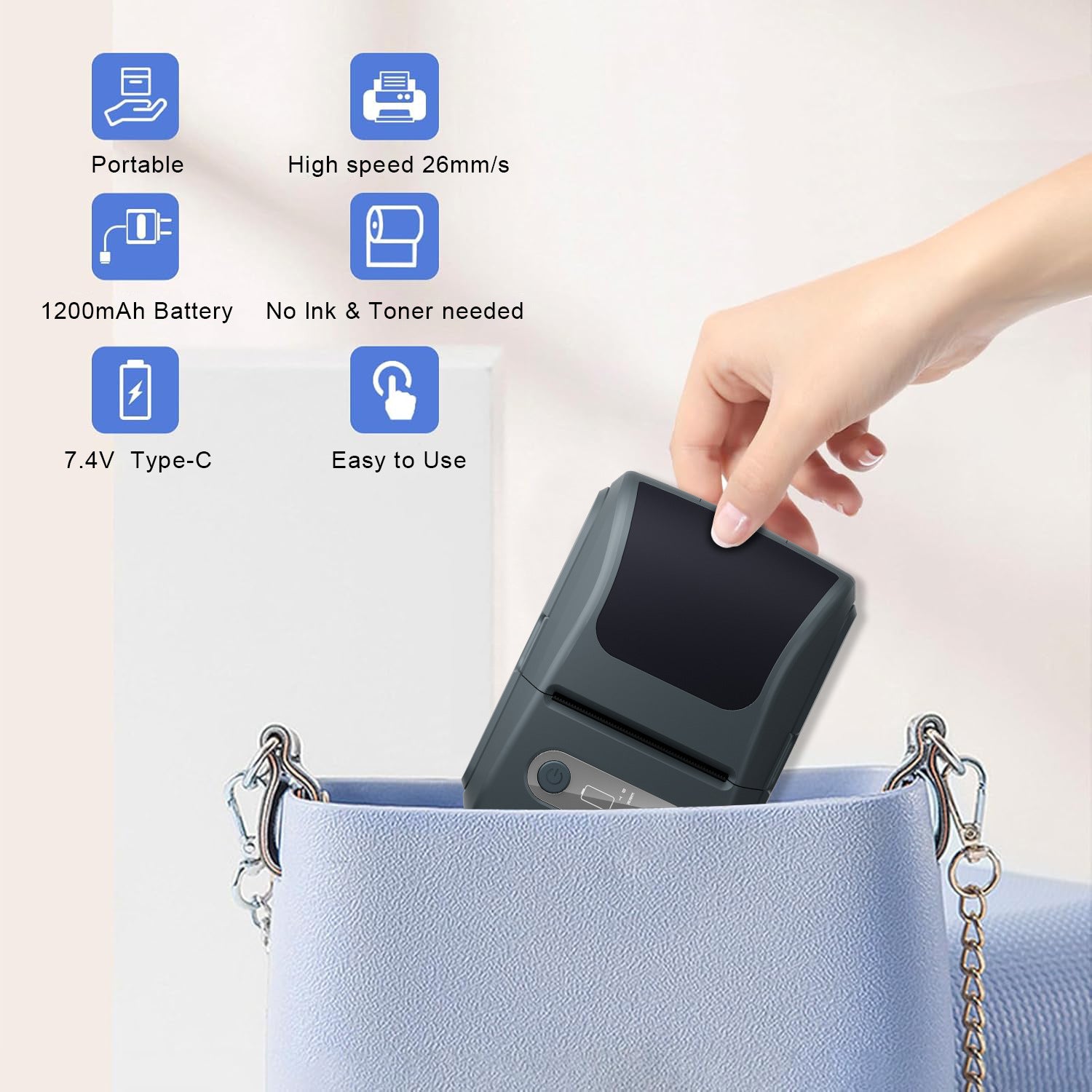 Portable Mini Thermal Label Printer For Home Use