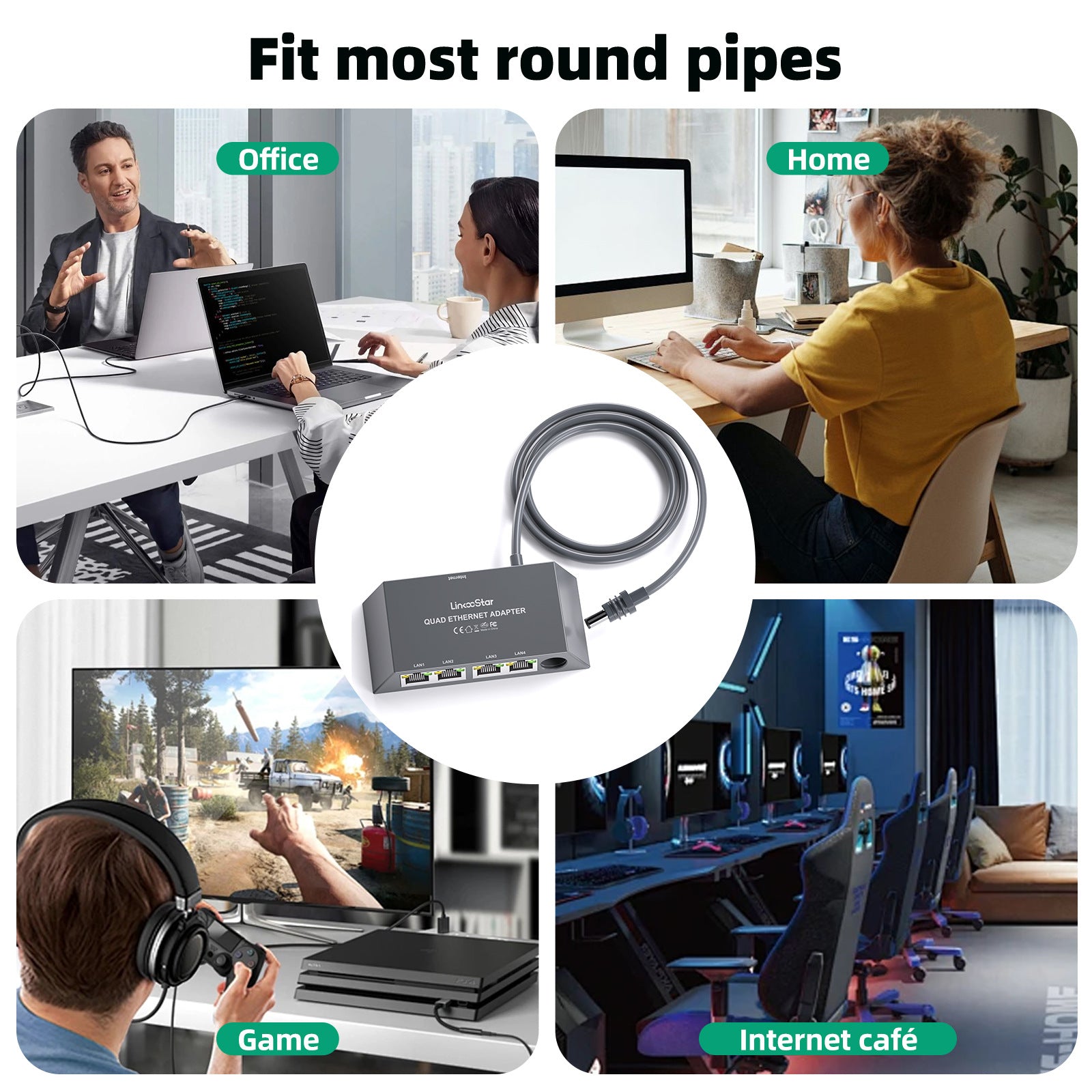 4-port Mini Ethernet Gigabit Network Adapter