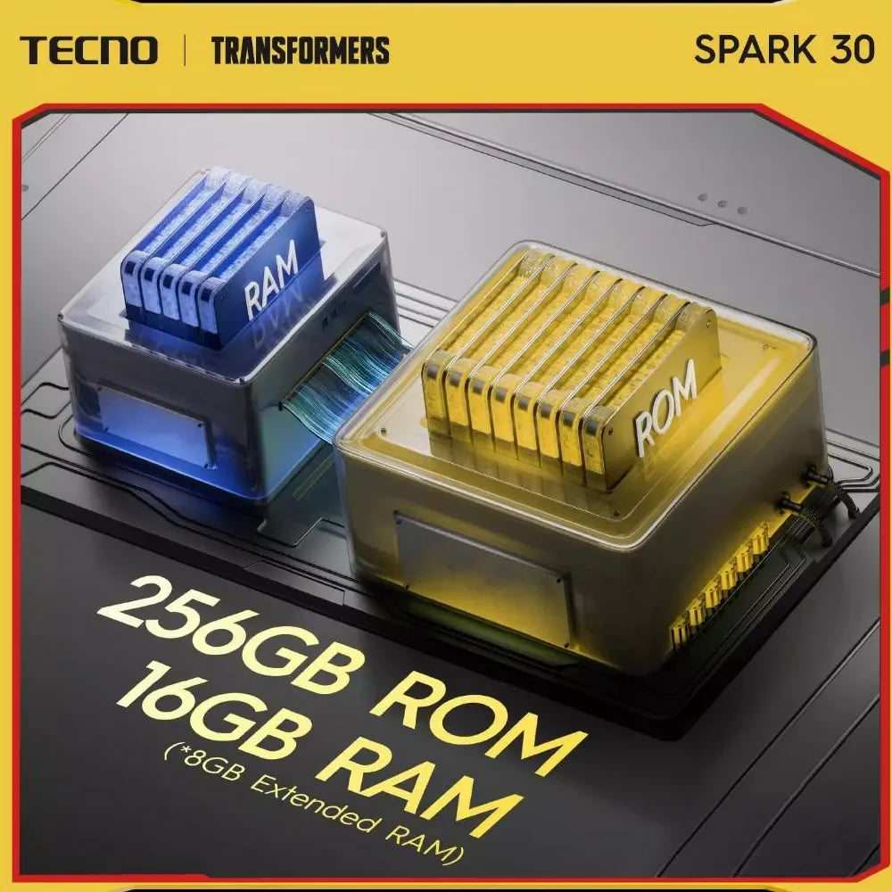 TECNO Spark 30 Smartphone | 16GB (8+8) + 256GB RAM+ROM | MediaTek Helio G91 Processor | 64MP Sony IMX682 Main Camera | 6.78” FHD+ 90Hz Display | 5000mAh Battery + 18W Charging