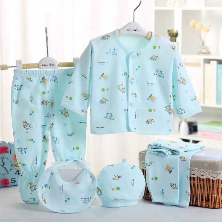 5pcs newborn set clothes for recieving newborn and infants with soft and breathable fabric
