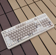 Mouse-themed Keycaps Milky Gray Mechanical Keyboard