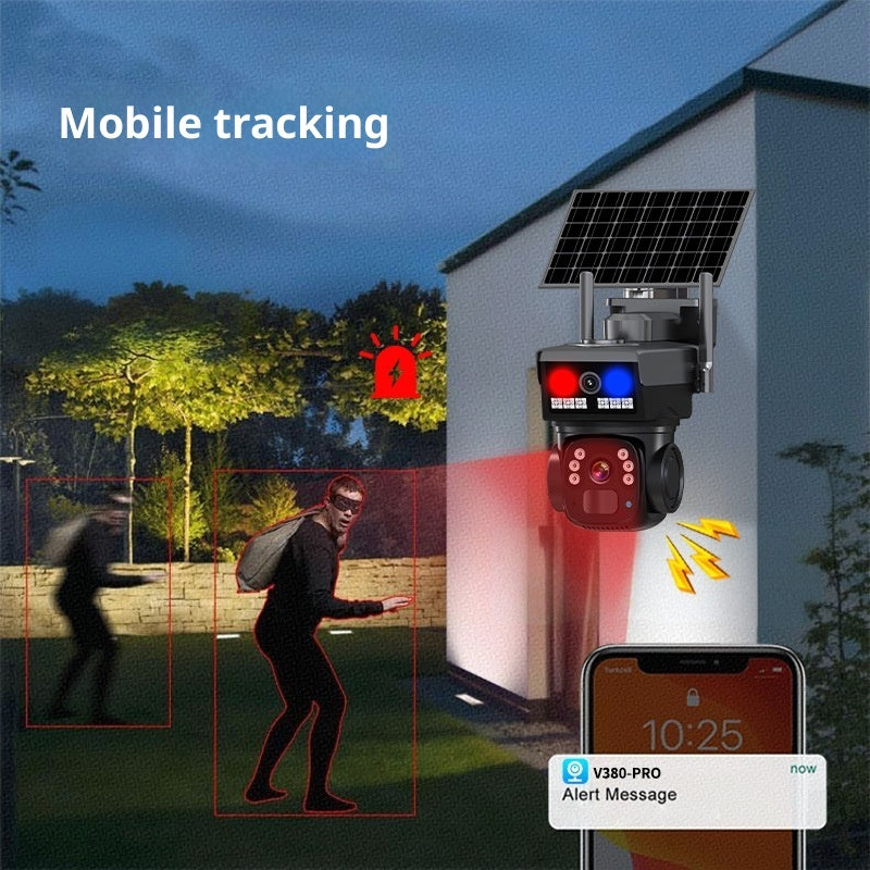 Solar Monitoring Camera Outdoor Home Full Color