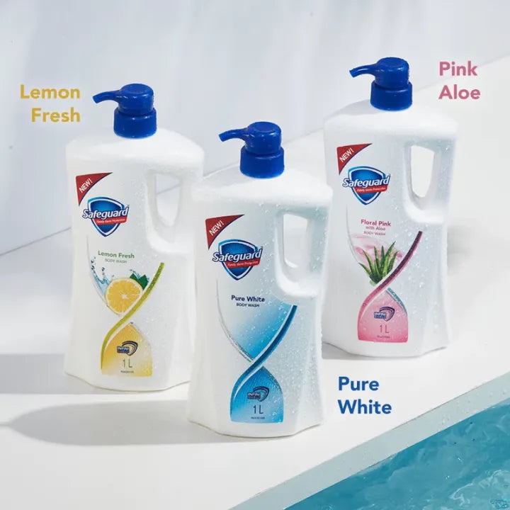 Hot sale Safeguard Pure White , & Aloe Vera Body Wash 1L