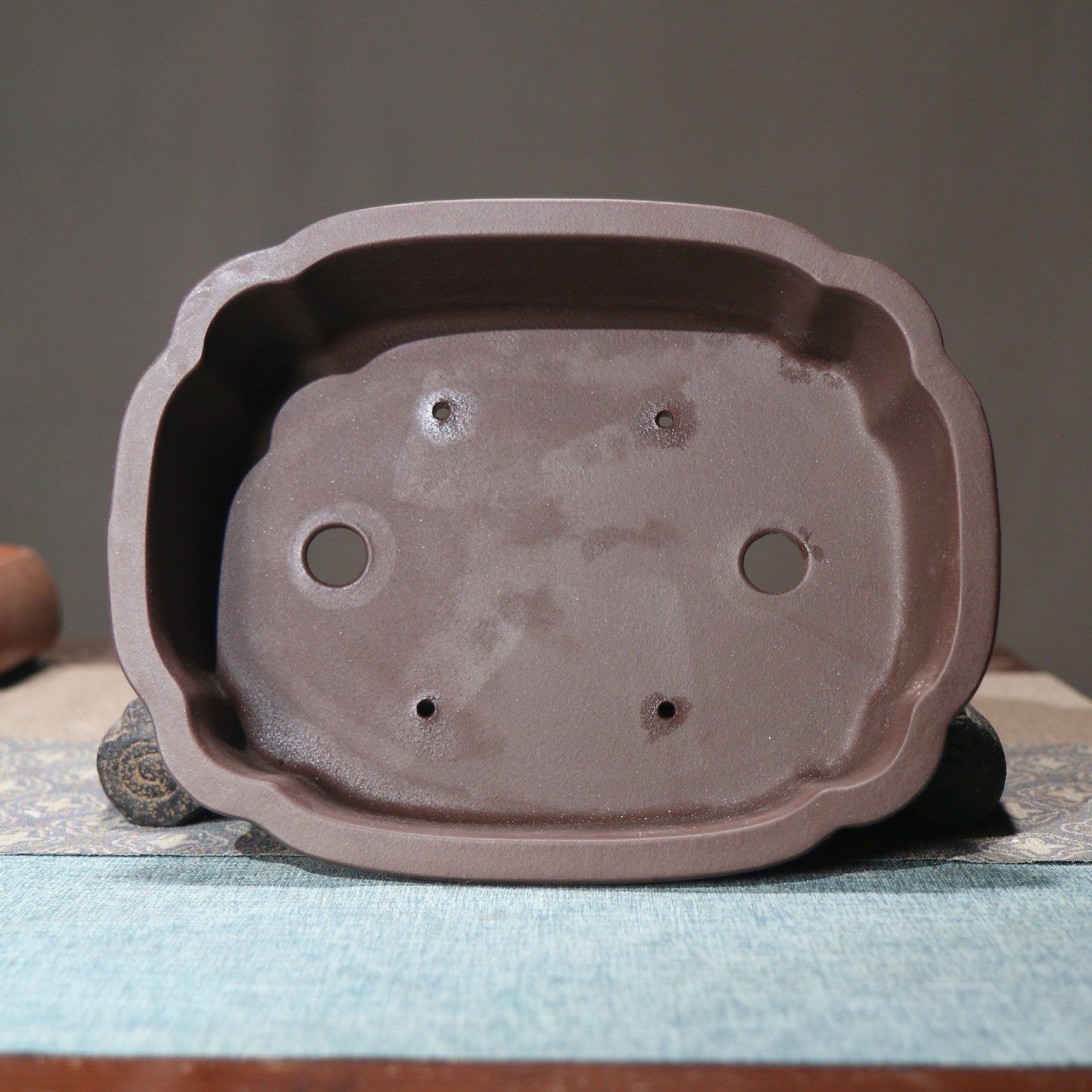 Purple Sand Flower Pot Begonia Pot Rectangular Bonsai Pot Desktop Pot