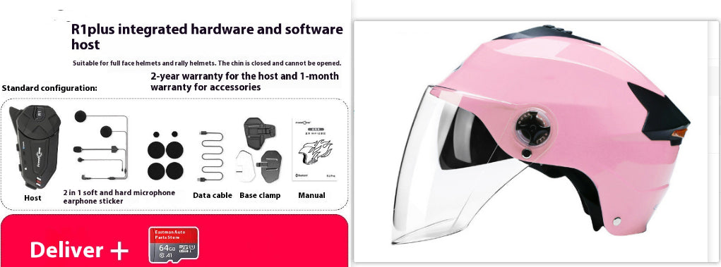 Motorcycle Helmet Bluetooth Headset Integrated Convenient Camera