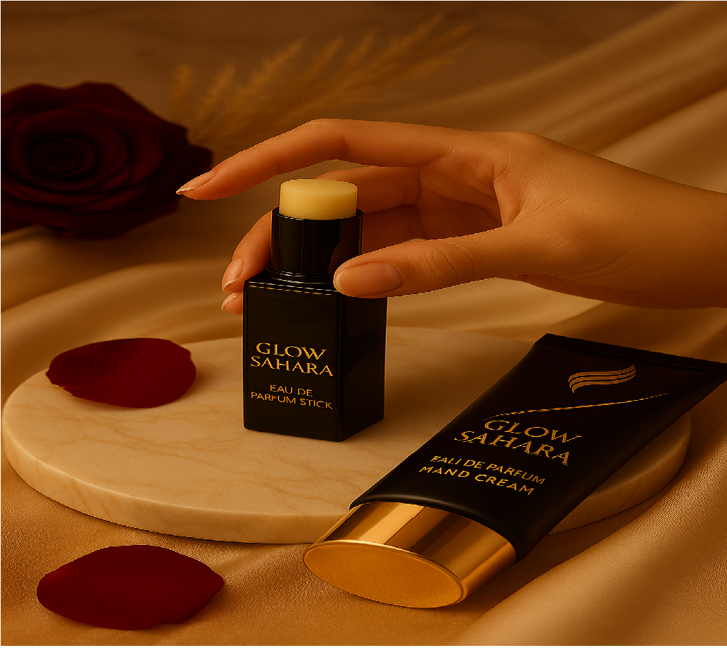 Glow Sahara Eau de Parfum Stick Pocket-Sized Solid Perfume Stick Long-Lasting Oriental Floral Unisex Luxury Gold