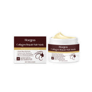 Hoegoa Organic Collagen Repair Hair Mask 100 g Hair-Restoring Cream That Nourishes Moisturizes Softens Smooths Shines Volumizes Hair