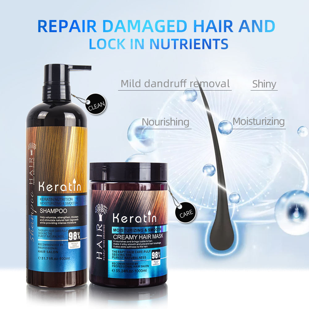 Repair Hair Damaged Keratin Hair Treatment Product Deep 1000ml Professional Keratin Hair Mask