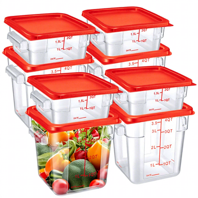 Airtight Sealing Stackable Plastic Food Container with Secure Lid Commercial Restaurant Kitchen Food Storage Container