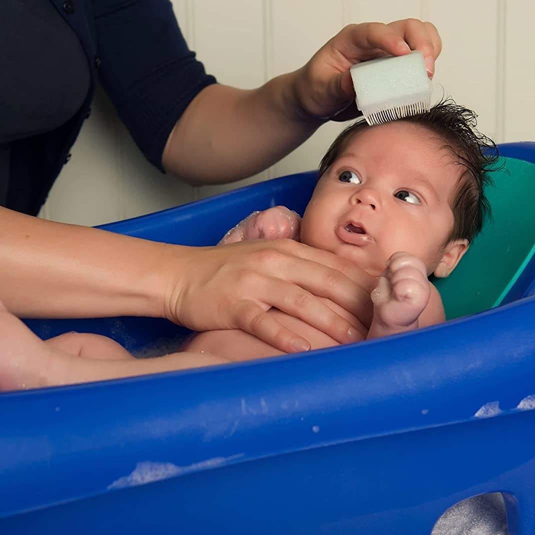 Scalp Loofah Cradle Cap Brush Multicolored Baby Bath Sponge Head Treatment Time Puff Multicolored