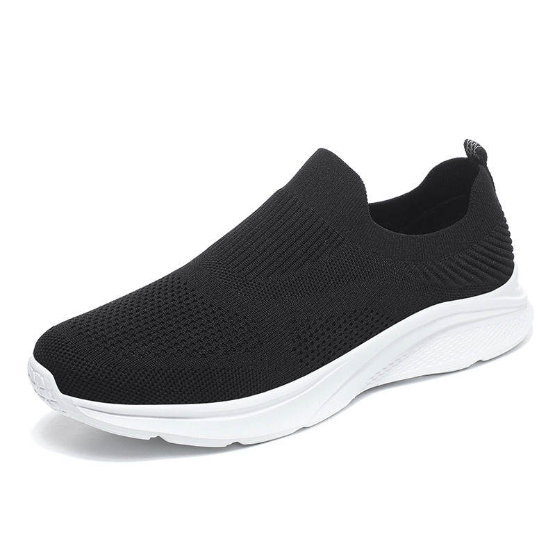 Men's Walk Shoes Running Minimal Sneakers Sport Low-top Slip on Loafers Stretch Fabric Air Mesh Light Weight Summer Breathable