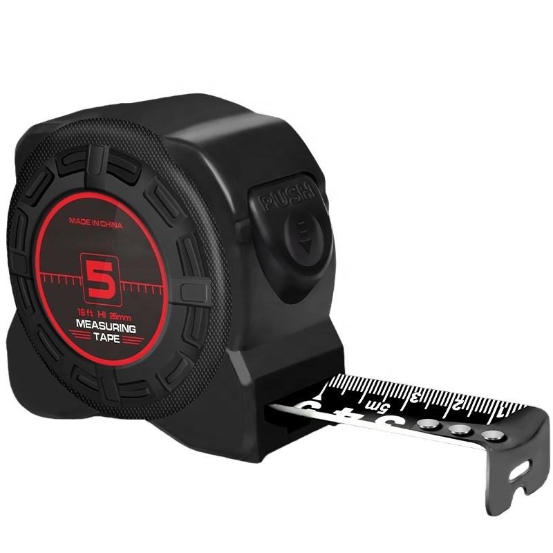 Self-locking Black Tape Measure 3m-10m Thickened and Hardened Tape Measure, Anti-drop Box Ruler, High-precision Measuring Tool