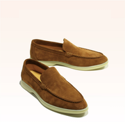 Slip-on Comfortable Cow Suede Leather Loafers Men Luxury Fashion Lightweight Rubber Outsole Outdoor Casual Flats Boat Shoes