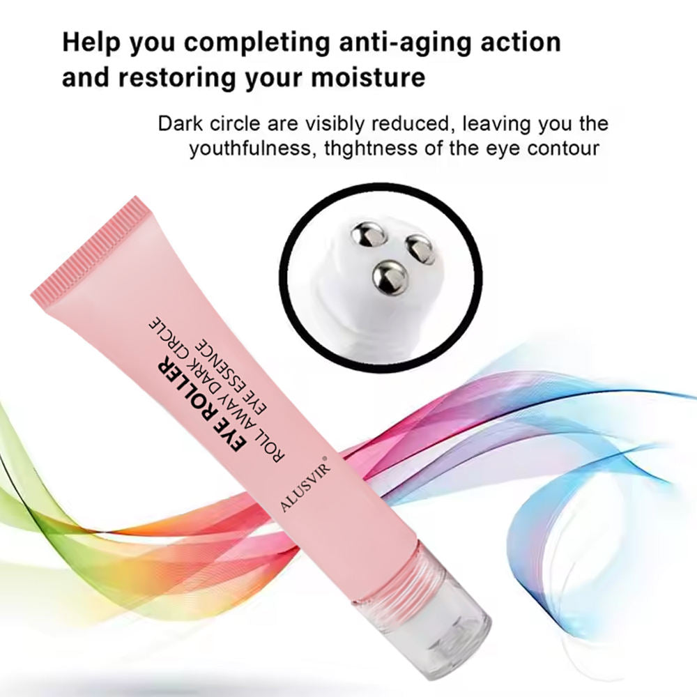 Anti-puffiness Dark Circles Eye Roller Serum Cream 15 ml With Hyaluronic Acid Organic Eyelash Growth for Anti Aging Skin Care