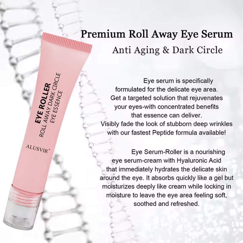 Anti-puffiness Dark Circles Eye Roller Serum Cream 15 ml With Hyaluronic Acid Organic Eyelash Growth for Anti Aging Skin Care