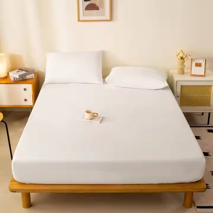 Waterproof Bed Cover Fitted Sheet King Size Polyester Microfiber Full Queen Bed Sheet with Pillowcase Bedsheet Set