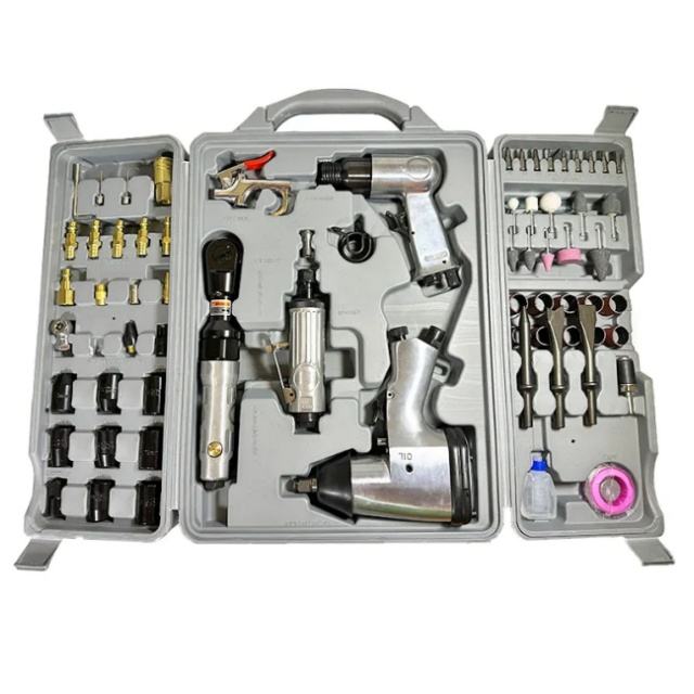 OBBL 71PCS Pneumatic Tools Combo Kit Air Die Grinder Kit Pneumatic Tools Set Air Wrench Set Air Powered Wrenches Grinder Tool
