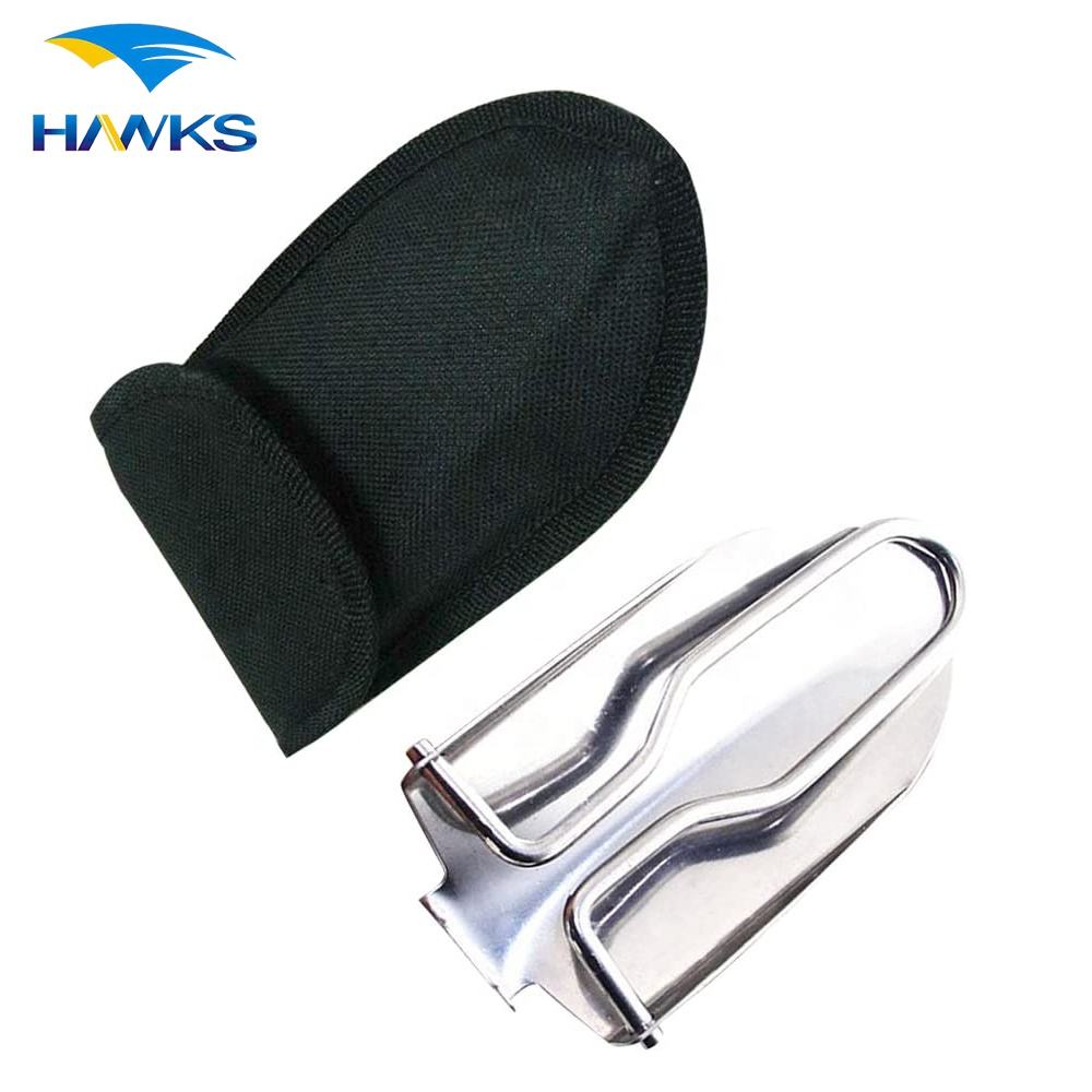 CL2T-SM101S Wire Handle Lightweight Stainless Steel Mini Folding Trowel Garden Shovel With Carrying Pouch for Camping