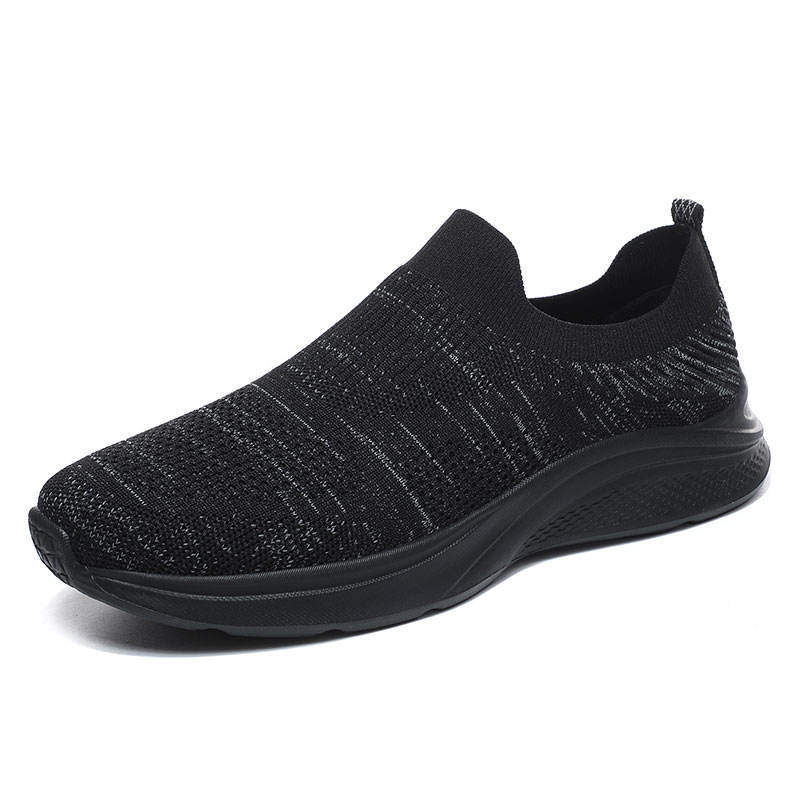 Men's Walk Shoes Running Minimal Sneakers Sport Low-top Slip on Loafers Stretch Fabric Air Mesh Light Weight Summer Breathable