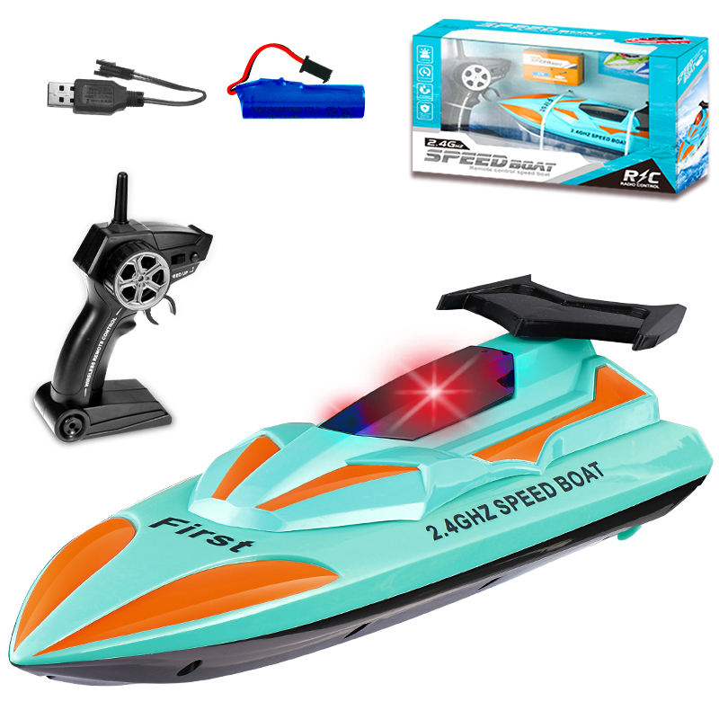 5-Channel Electric Red Rc Speed Boat Racing 2.4Ghz High-Speed Long Range Remote Control Model Ship Toy for Batteries