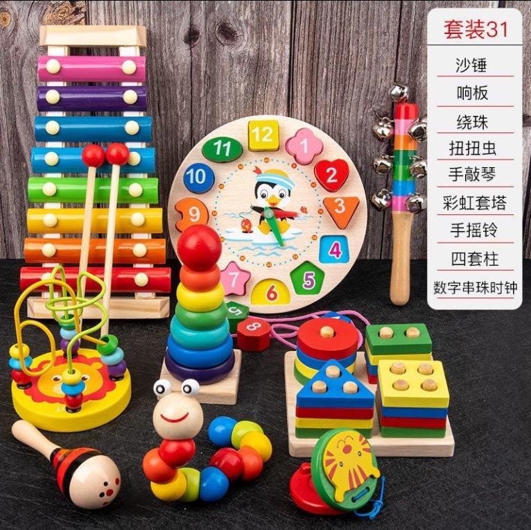 Children's Toys 1-2-3 Year Old Boys and Girls One Year Old Baby Eight Music Knocking Music Enlightenment Early Education