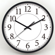 Simple Style Plastic Quartz Wall Clock Round with Custom logo Easy to Read for Living Room Office School Home Decoration