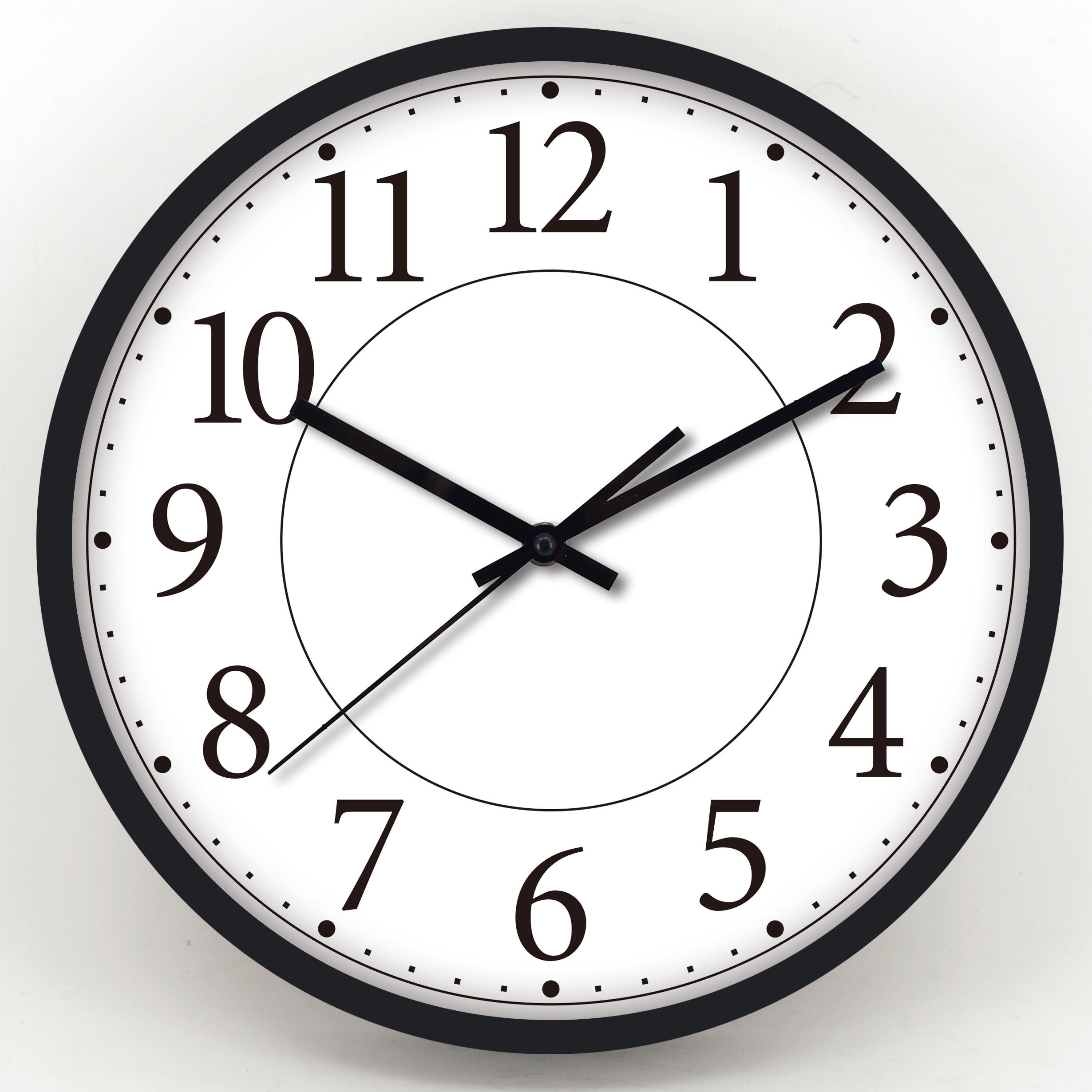 Simple Style Plastic Quartz Wall Clock Round with Custom logo Easy to Read for Living Room Office School Home Decoration