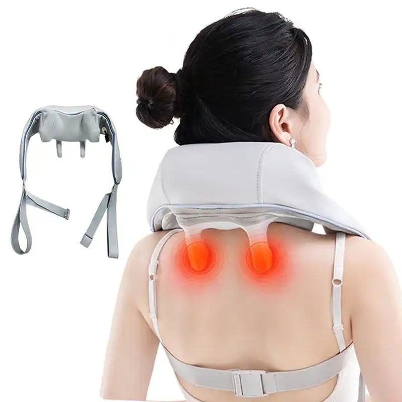 Electric Neck Heating Shoulder Body Massager Deep Tissue 4D Noiseless Shiatsu Neck and Back Massager