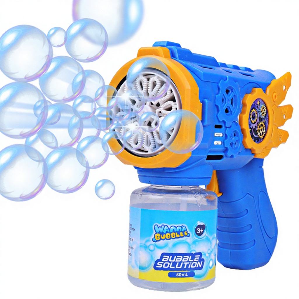 OEM ODM Wholesale Unisex Bubble Machine Outdoor Kids Bubble Toys Blower Automatic PP Plastic Bubble Gun