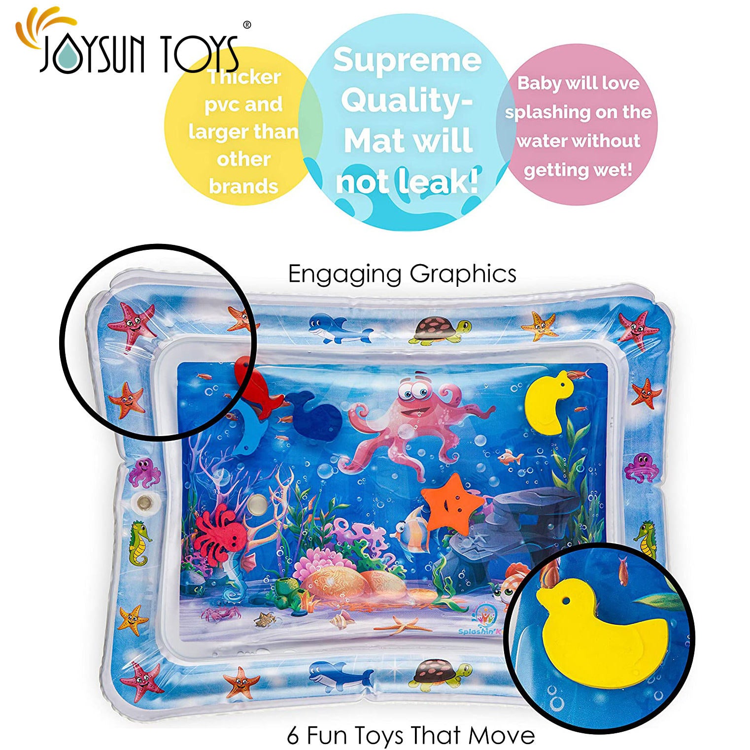 Hot Selling Inflatable Tummy Time Premium Water Mat Infants and Toddlers Is the Perfect Fun Time Play Activity Center