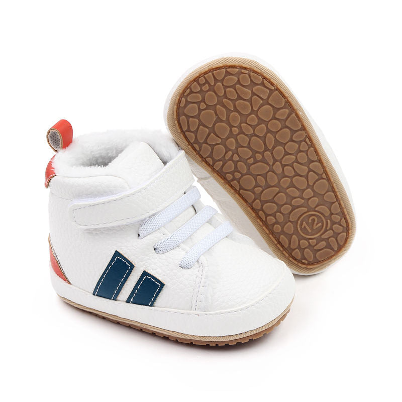 Winter High Quality Add Plush Warm Baby Toddler Boy Shoes Soft TPR Outsole