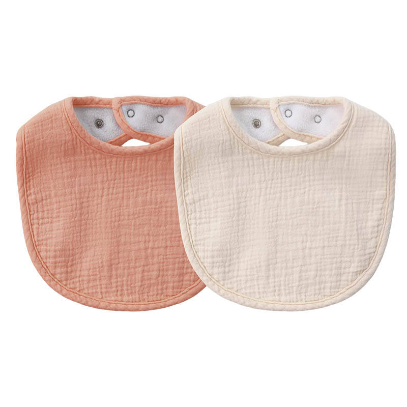 Adjustable Muslin Baby Bibs Newborn Solid Color Soft Square Towel Burp Cloth Feeding 100% Cotton Baby Bandana Drool Bibs