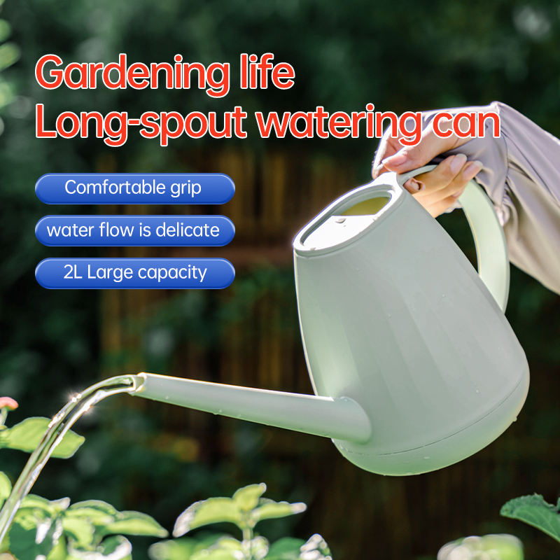 RUIPU NEW 2L Pumpkin Shaped Circular Plastic Sprayer Plastic Watering Can for Garden Gift Nozzle
