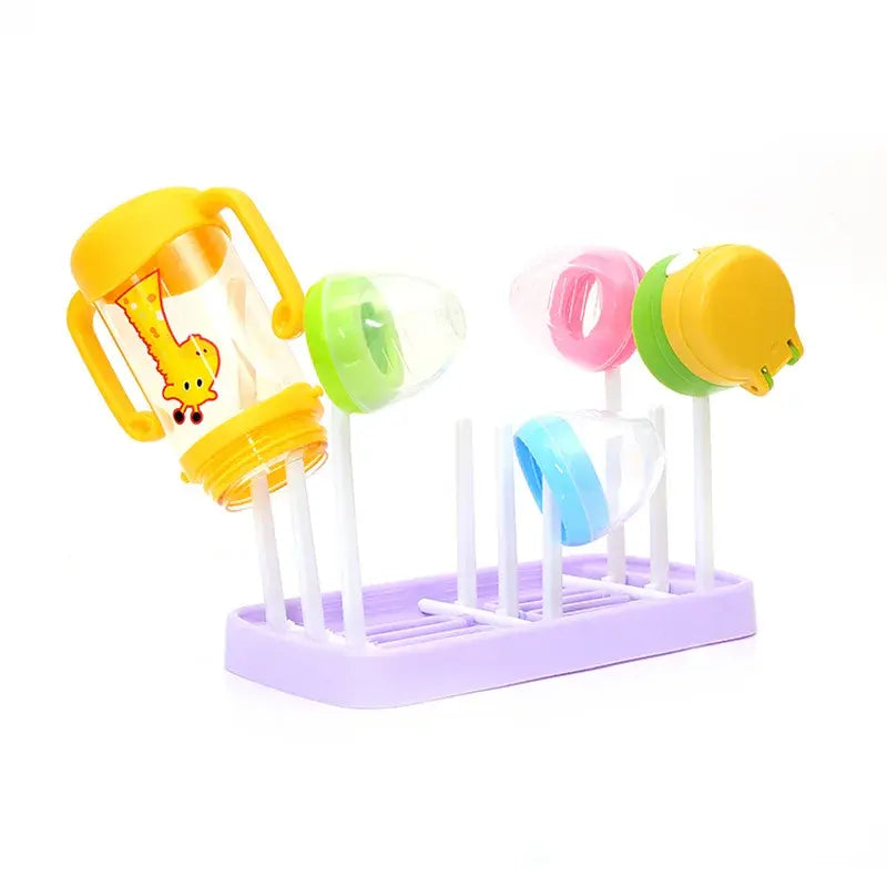 High Quality Home Storage Water Bottle Rack Drying Rack Holder Kitchen Organizer 9 Cups Baby Milk Bottle Drying Rack Stand