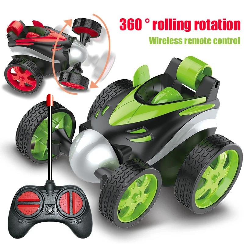 HYUE Mini High-Speed Battery-Powered RC Stunt Car for Kids 360-Degree Action & Drift with Included Remote Controller