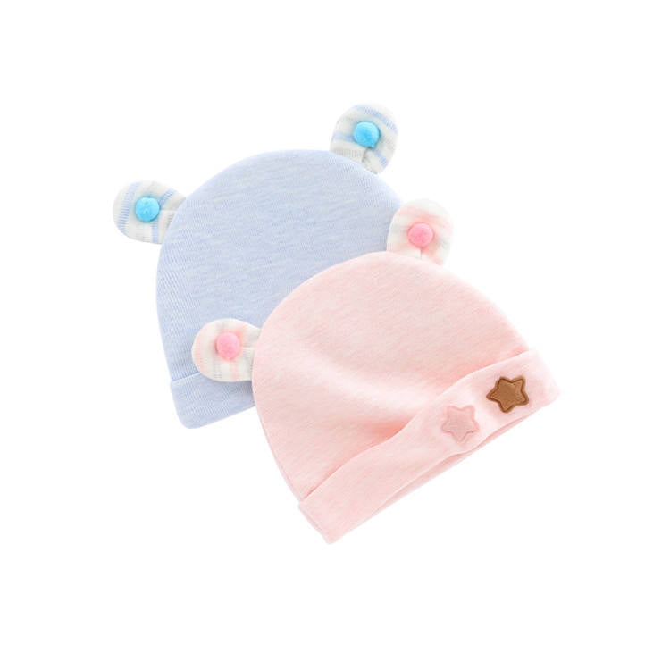 Factory Supplier New Brand Newborn Hat Baby 95% Cotton 5% Spandex Knitted Boy Hats
