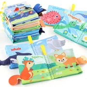 Baby Early Education Cloth Book Forest Marine Insects Animals Animal Tail Cloth Book with Sound Paper